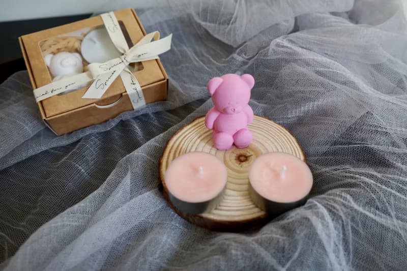 【小禮物】旅行香氛 小茶燭 暖暖熊擴香石 禮盒