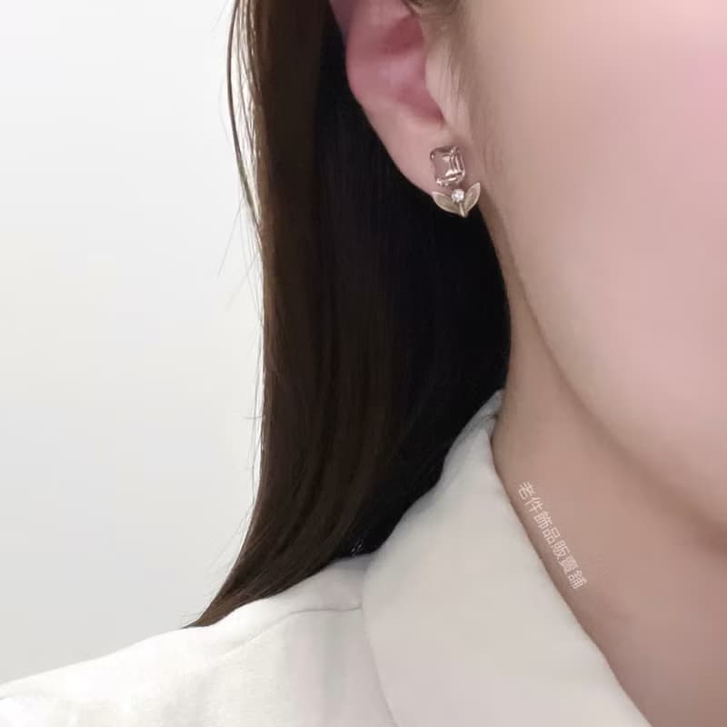 Van Dell 莓果12K包金耳夾