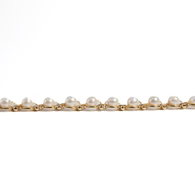 【手作設計】Bounce 單排纏繞天然珍珠手鍊(現貨)(金/銀)