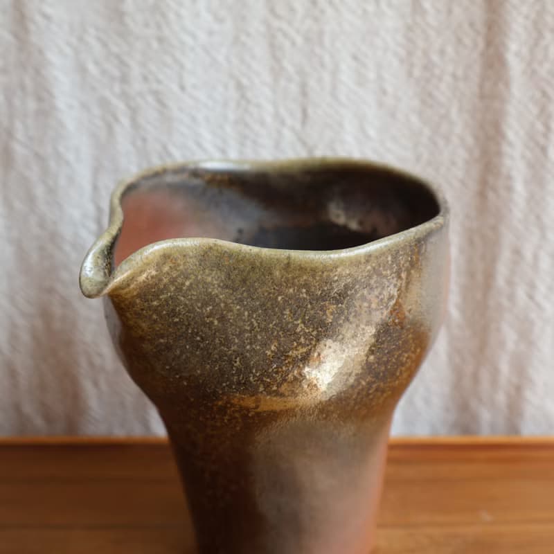 緋紅 柴燒陶茶海 公道杯