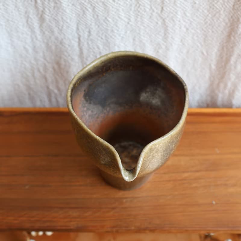緋紅 柴燒陶茶海 公道杯