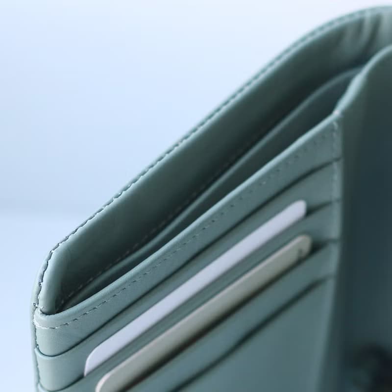 pinsel wallet : blue grey