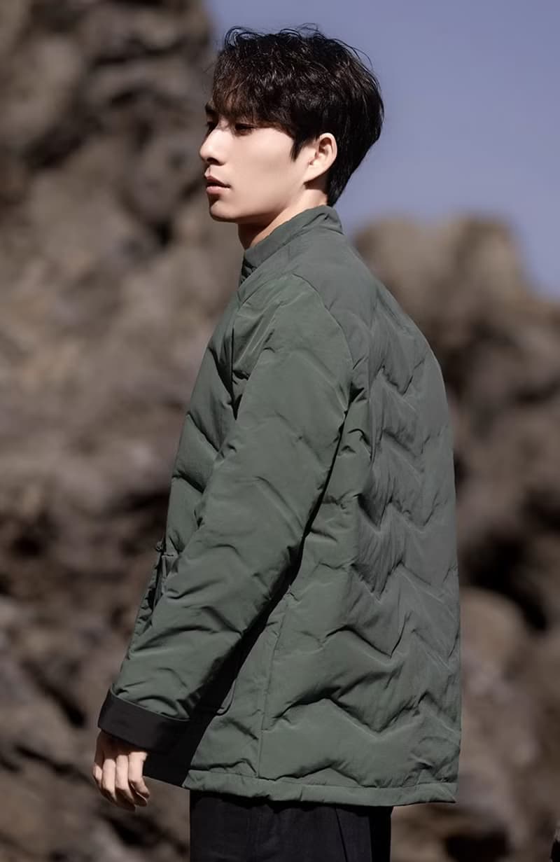 中式復古 極簡盤扣寬鬆羽絨服上衣