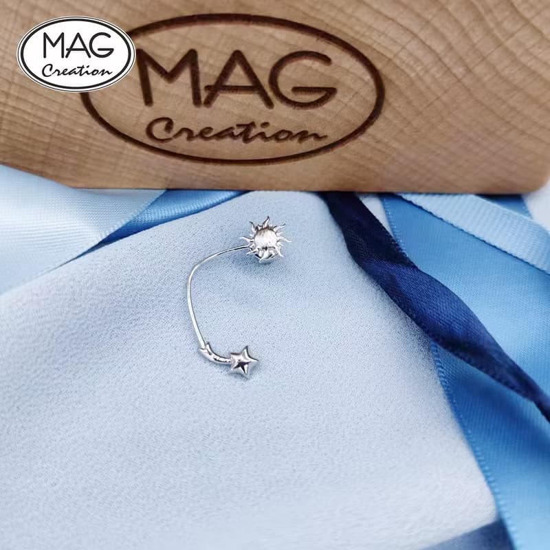 Mix & Match | 銀河系列 | 土星配太陽18K金耳環套裝