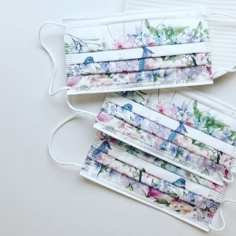 【無藏】花鳥/成人醫療口罩/5入裝/10入盒/50入盒裝/雙鋼印