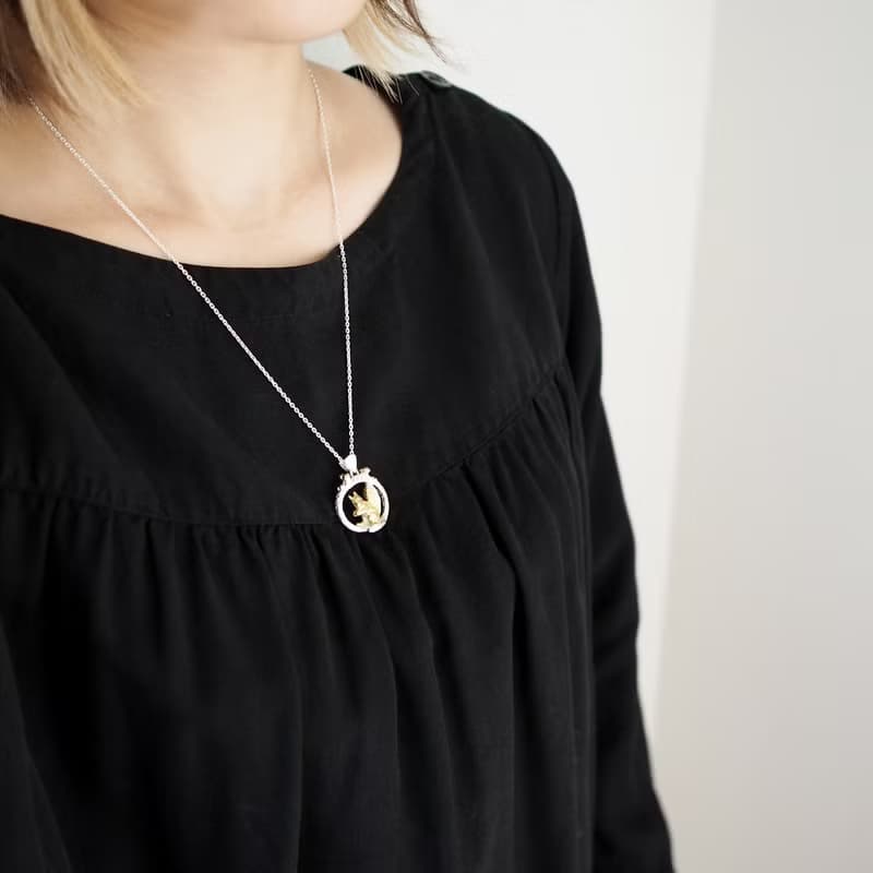 森のリスとキノコペンダント