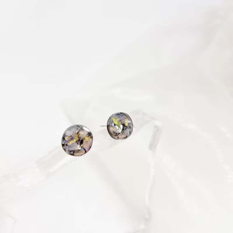 日系和風 真花手工貝殼 樹脂耳環/耳夾/UV穿搭配件