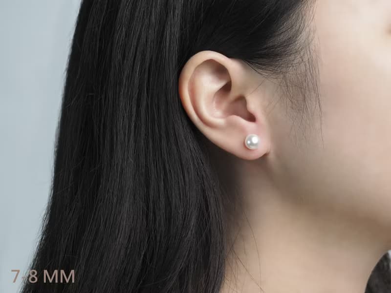 暢銷七夕情人節禮物 | 經典白領 | 耳針式  | 天然珍珠耳環