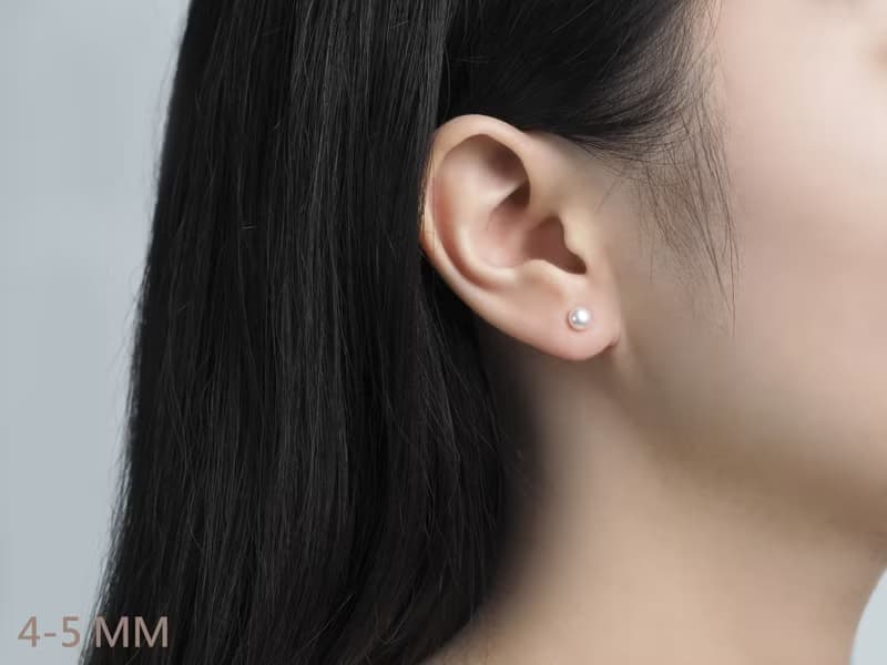 暢銷七夕情人節禮物 | 經典白領 | 耳針式  | 天然珍珠耳環