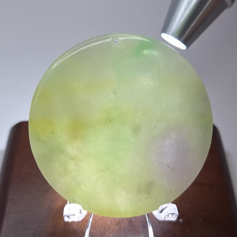冰三彩 富貴如意牌件 吊墜 | 天然緬甸玉A貨翡翠