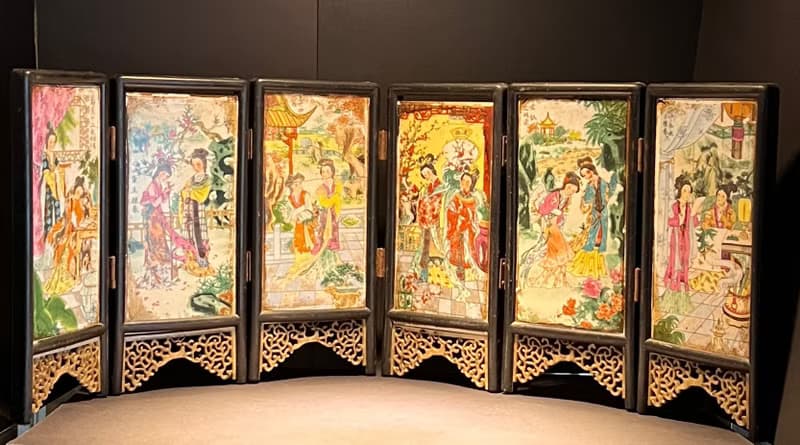 金陵十二釵瓷板畫 屏風 瓷板畫 瓷器 紅樓夢 藝術收藏 中國傳統