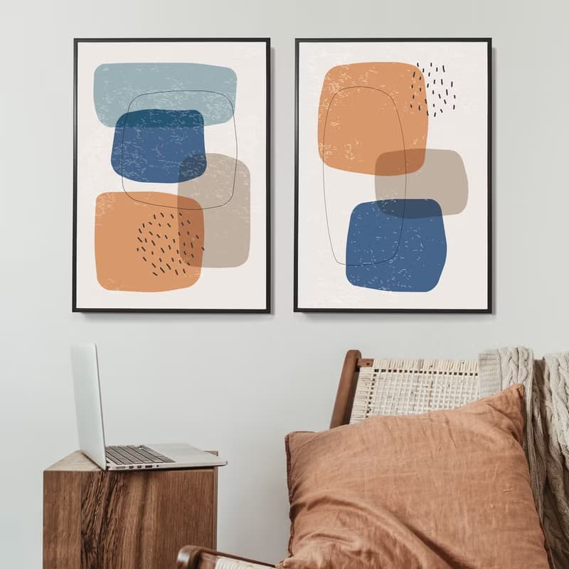 幾何 • 方形疊層I - 幾何/抽象/文青/復古/民宿/咖啡廳/掛畫