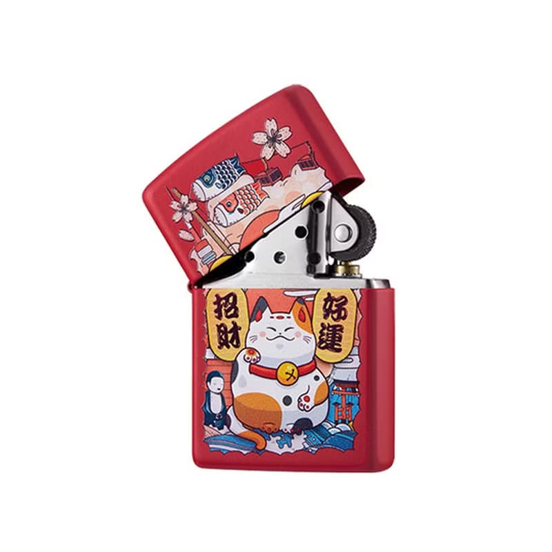 【ZIPPO官方旗艦店】 好運招財貓防風打火機