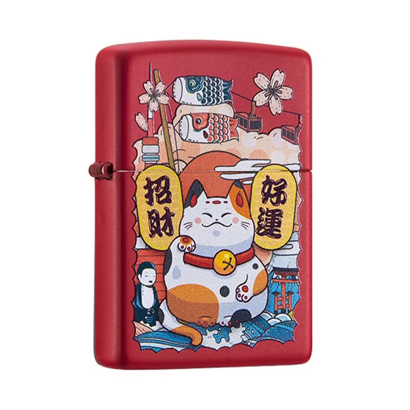 【ZIPPO官方旗艦店】 好運招財貓防風打火機