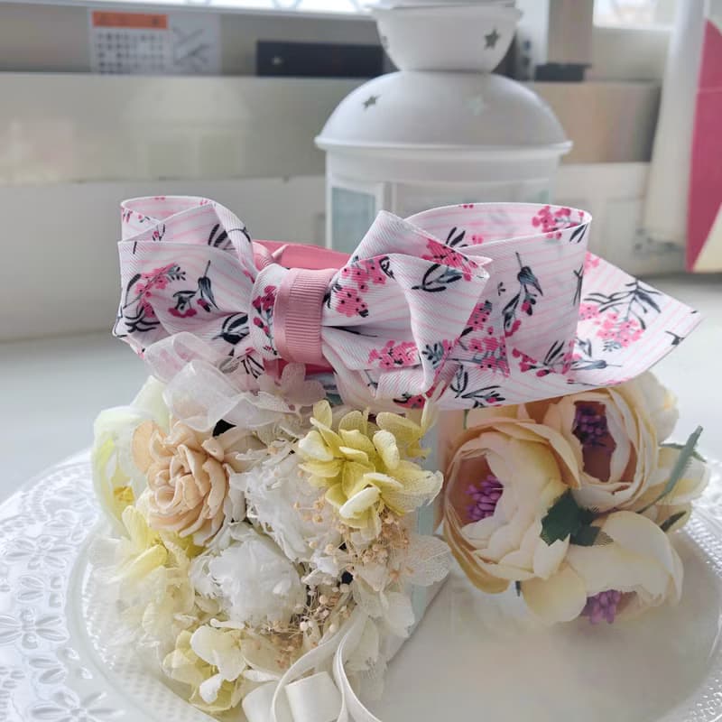 仙女夾香蕉夾相交夾髮夾-粉色花束