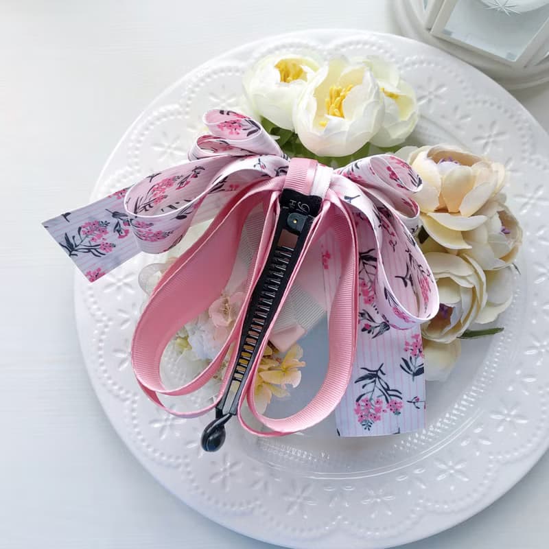 仙女夾香蕉夾相交夾髮夾-粉色花束