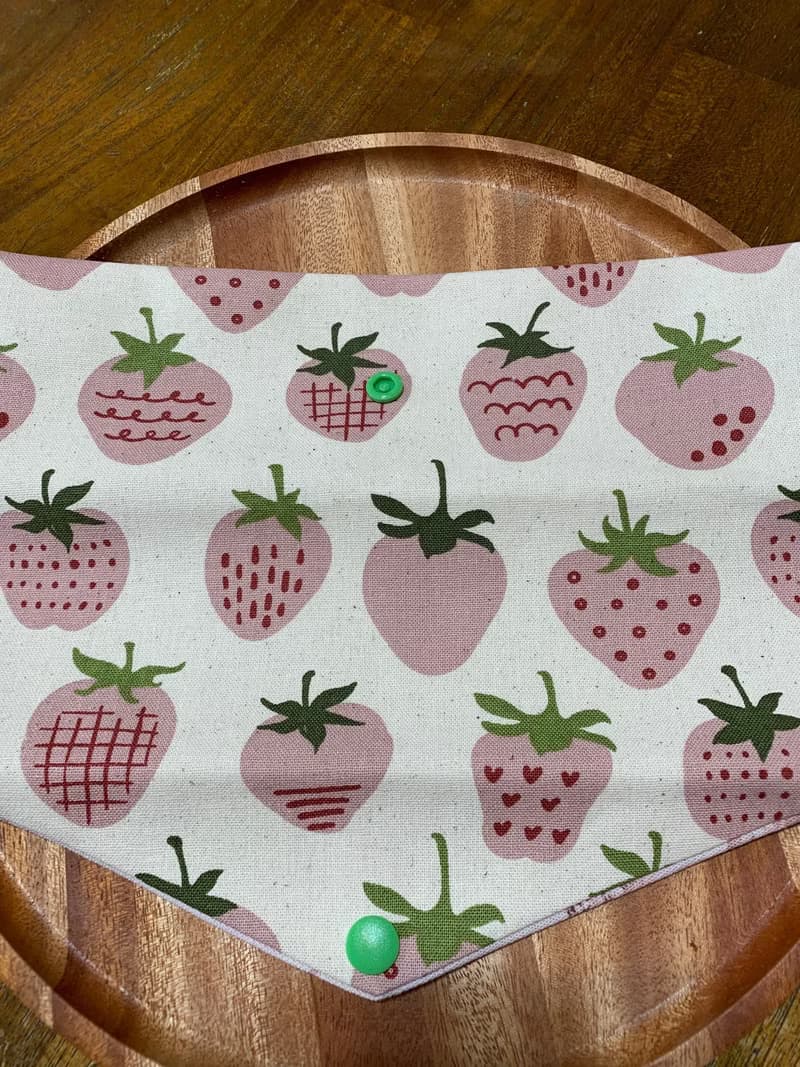 文青風環保純棉筷袋 草莓大福 原麻米 日本 潮物 收納 手作餐具袋