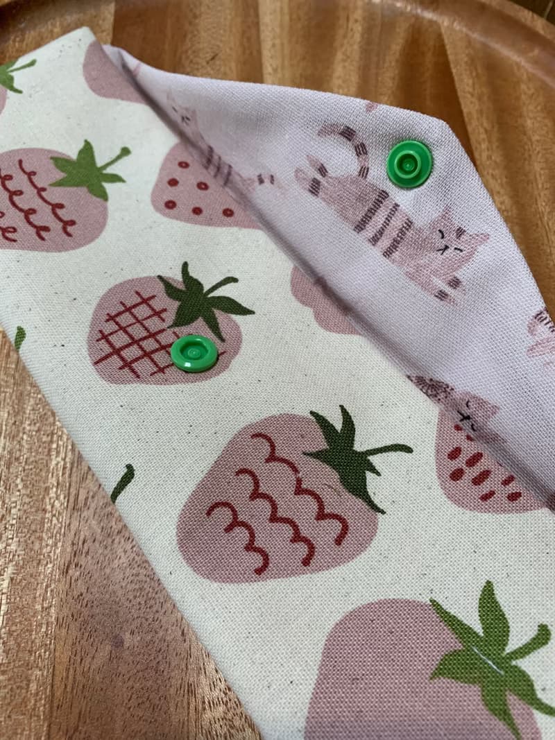 文青風環保純棉筷袋 草莓大福 原麻米 日本 潮物 收納 手作餐具袋