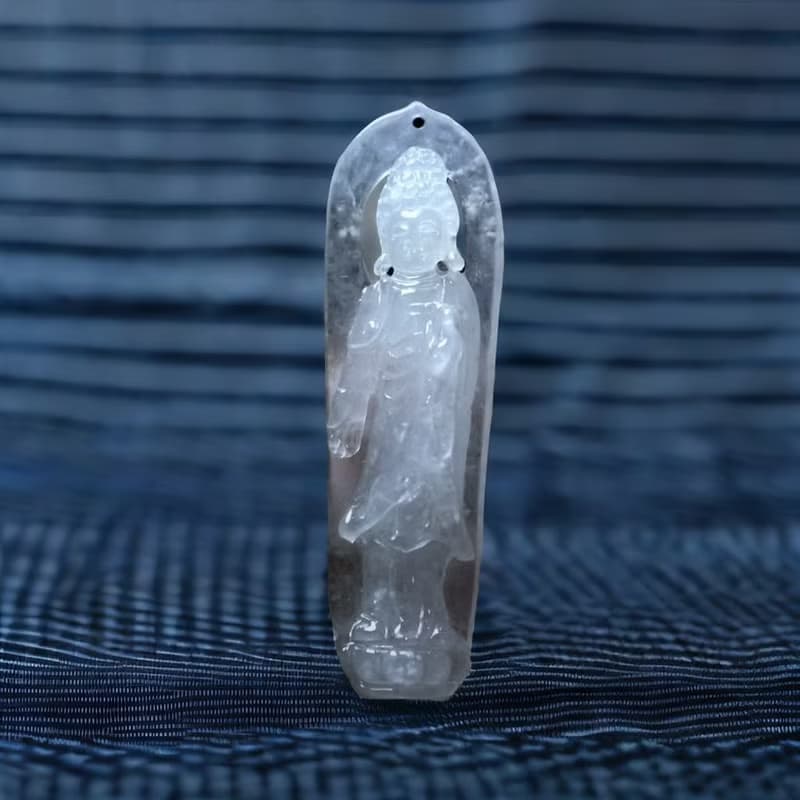 【屬狗屬豬本命佛】冰種翡翠精雕阿彌陀佛 | 天然緬甸玉翡翠A貨