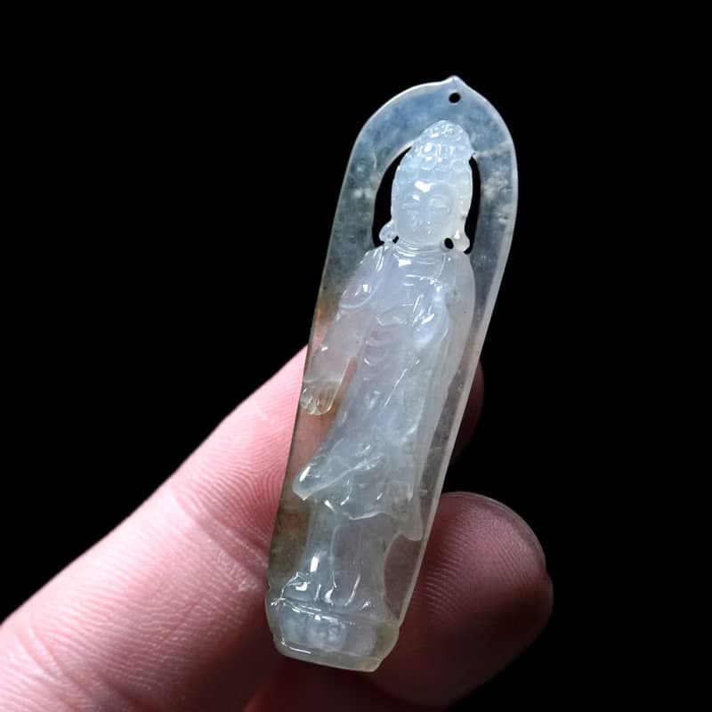 【屬狗屬豬本命佛】冰種翡翠精雕阿彌陀佛 | 天然緬甸玉翡翠A貨
