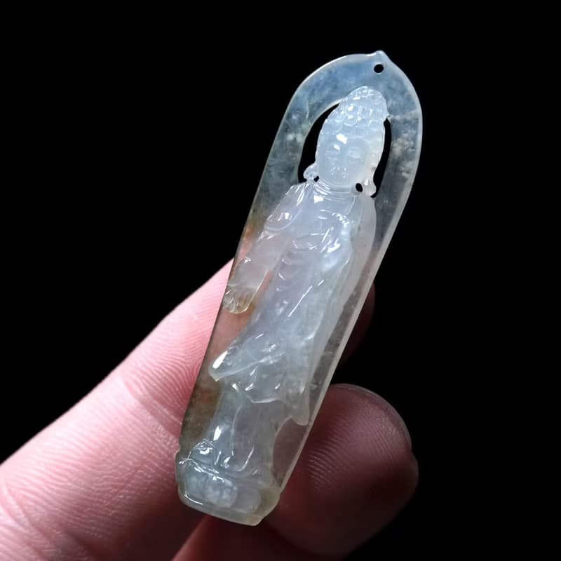 【屬狗屬豬本命佛】冰種翡翠精雕阿彌陀佛 | 天然緬甸玉翡翠A貨