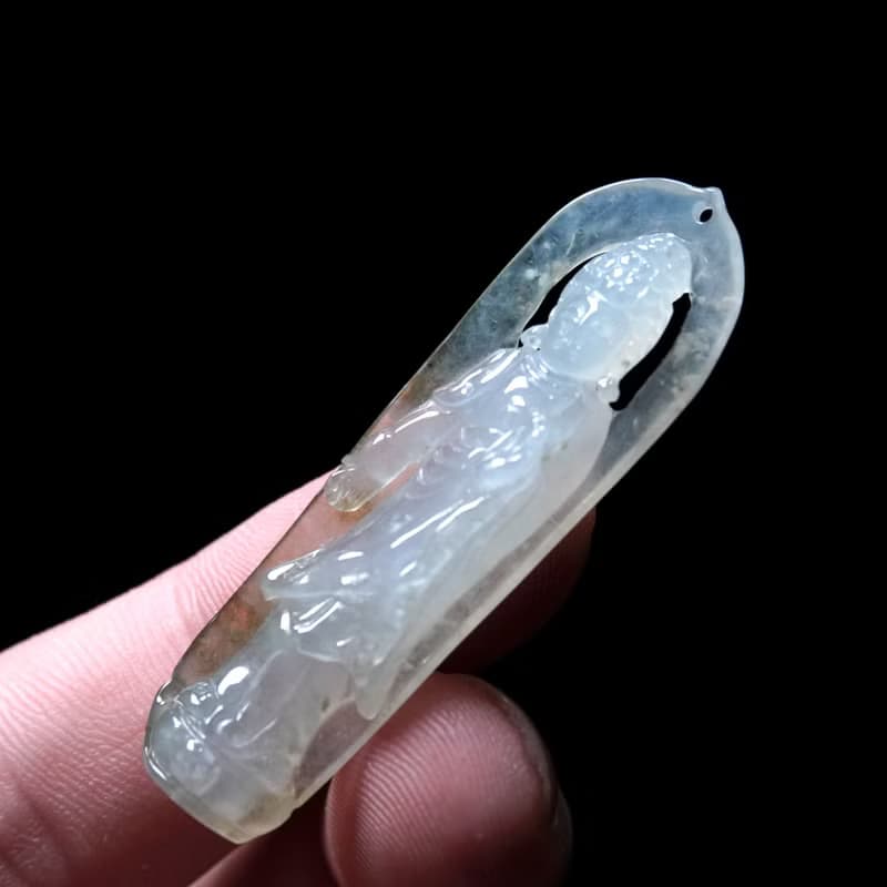 【屬狗屬豬本命佛】冰種翡翠精雕阿彌陀佛 | 天然緬甸玉翡翠A貨