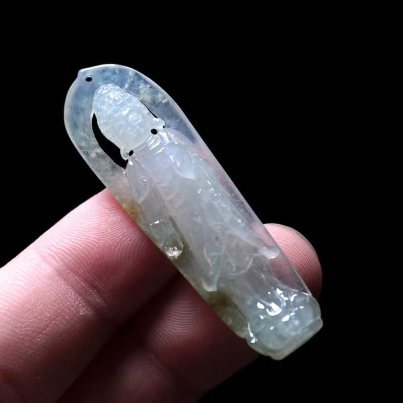 【屬狗屬豬本命佛】冰種翡翠精雕阿彌陀佛 | 天然緬甸玉翡翠A貨