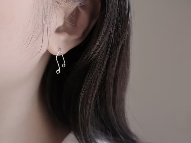 925純銀 小巧音符 高音符號 兩八分音符  耳環 免費送禮包裝