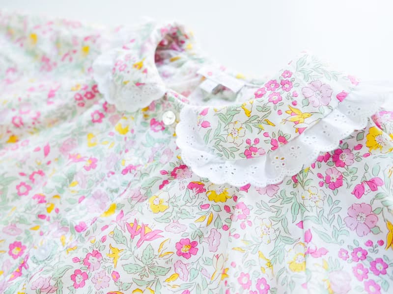 英國LIBERTY FABRICS女童Charlotte法式經典小圓領荷葉長袖襯衫