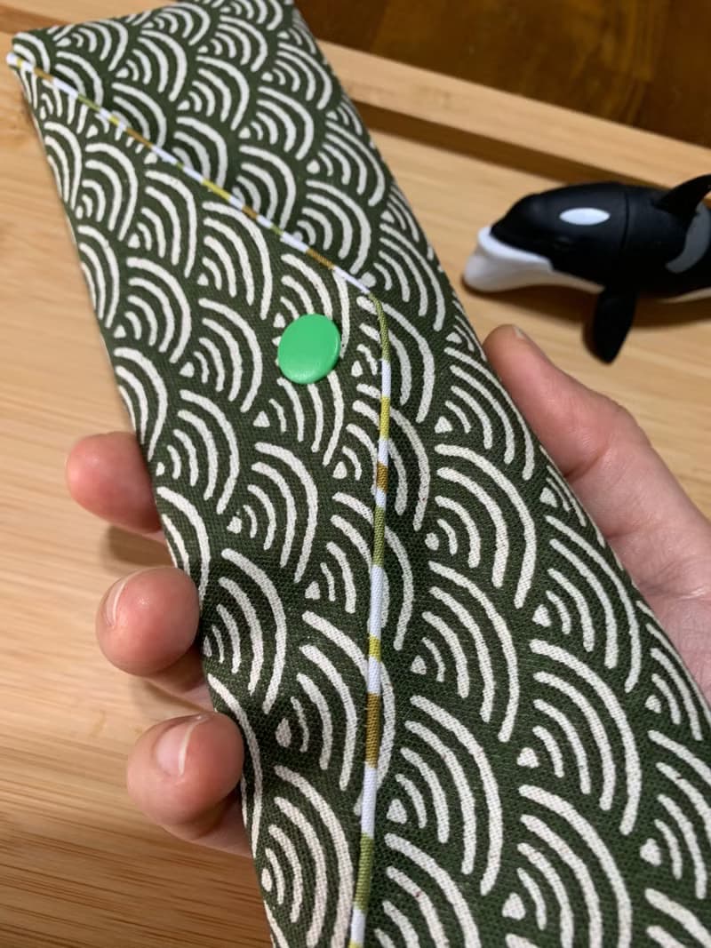 文青風環保純棉筷袋 ~ 寧靜海紋 清涼綠 潮物 收納 手作餐具袋 禮