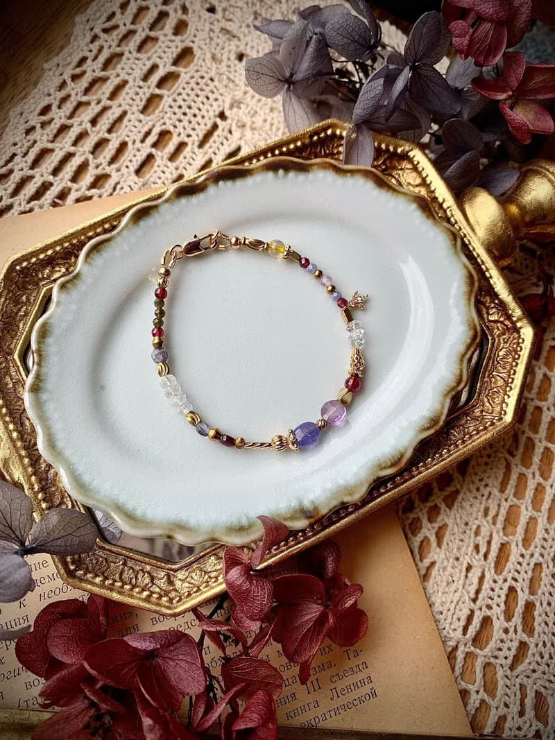 -史卡拉歌劇院-天然水晶手鍊/黃銅手鍊