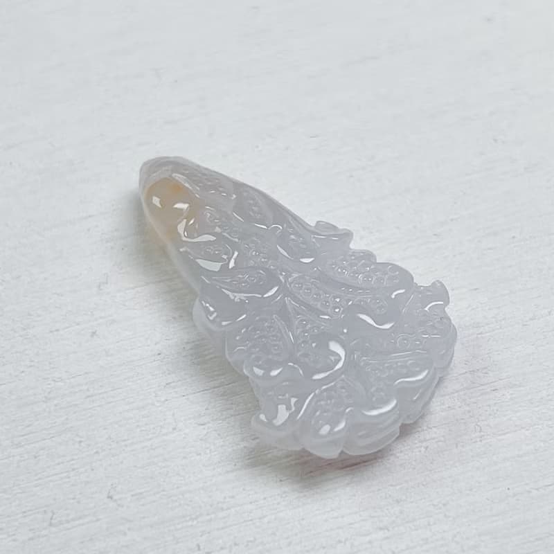 冰種翡翠巧雕白菜 | 天然緬甸A貨翡翠 | 送禮