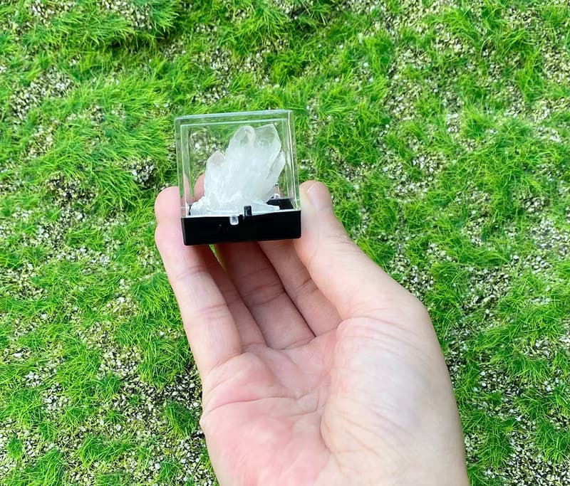 小小能量礦石擺件-可愛精緻小迷你白水晶簇 能量 辦公室 療癒擺件