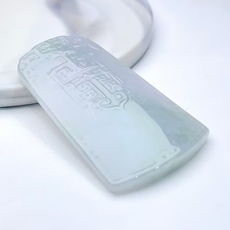 春帶彩翡翠吉祥無事牌項鍊 | 天然緬甸玉翡翠A貨 | 送禮