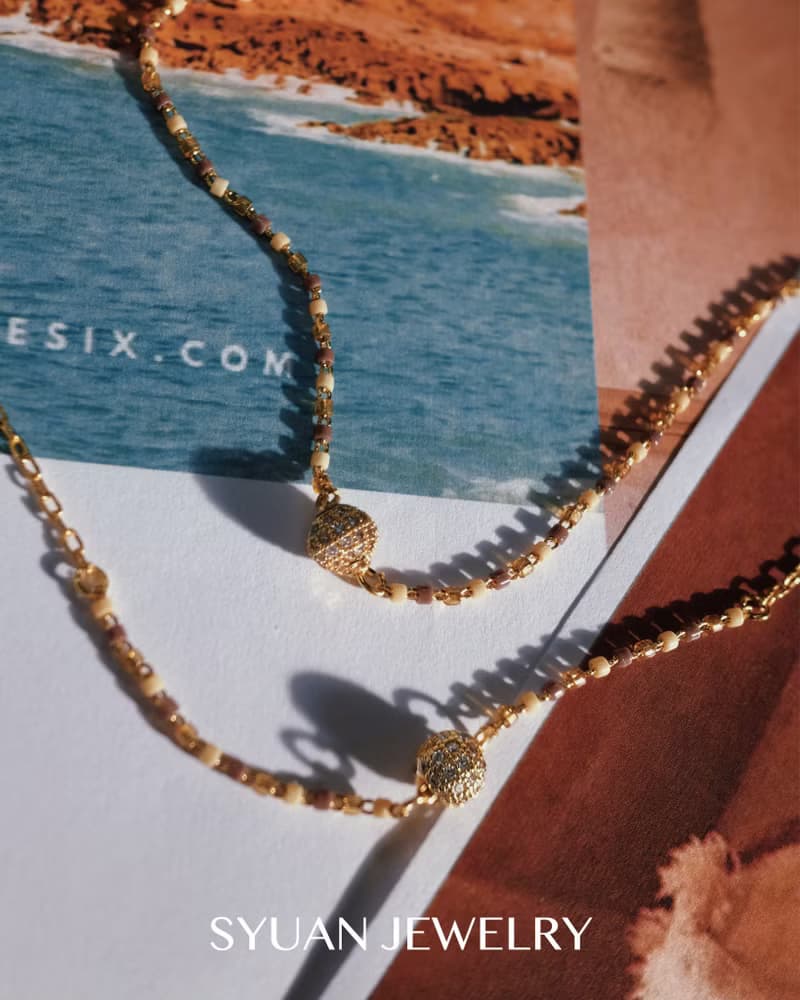 SYUAN JEWELRY | Nour努爾— 摩洛哥鍍18K鋯石光芒項鍊