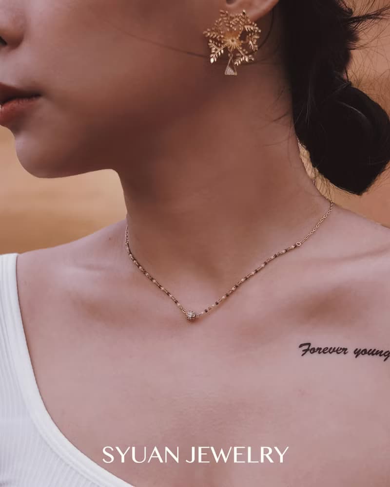 SYUAN JEWELRY | Nour努爾— 摩洛哥鍍18K鋯石光芒項鍊