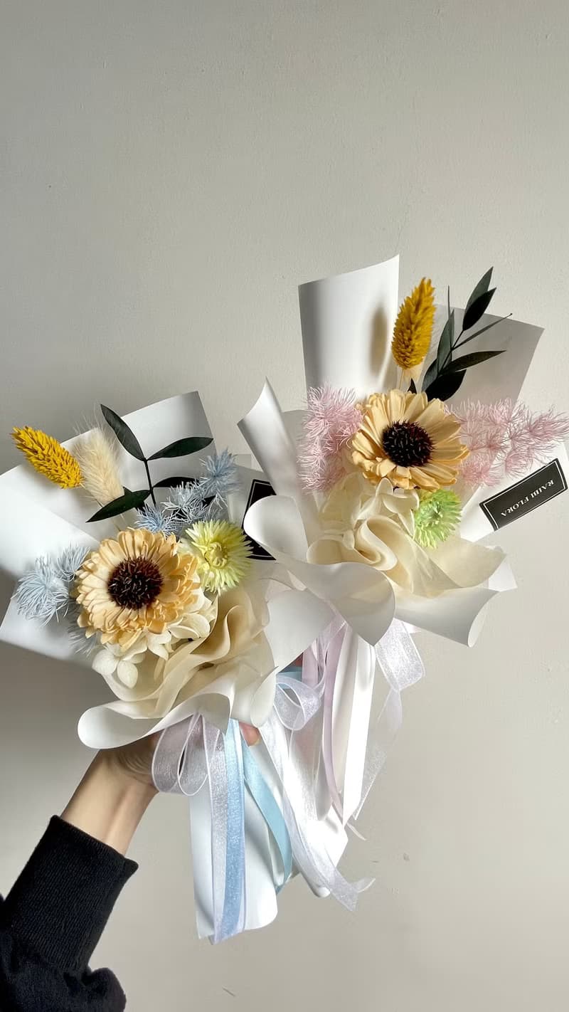 繽紛 畢業花束 向日葵 乾燥花 花束 老師禮物 生日花束 畢業禮物