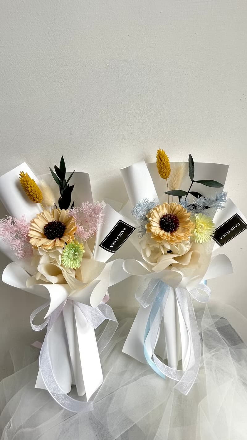 繽紛 畢業花束 向日葵 乾燥花 花束 老師禮物 生日花束 畢業禮物