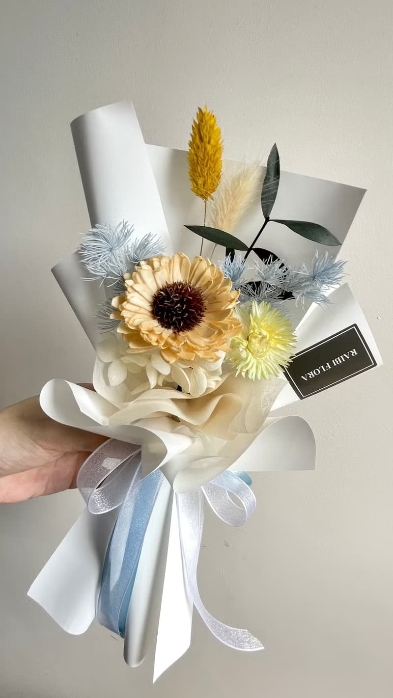 繽紛 畢業花束 向日葵 乾燥花 花束 老師禮物 生日花束 畢業禮物