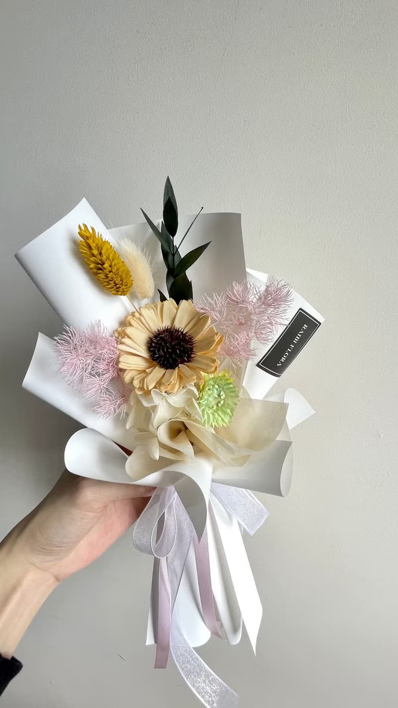 繽紛 畢業花束 向日葵 乾燥花 花束 老師禮物 生日花束 畢業禮物