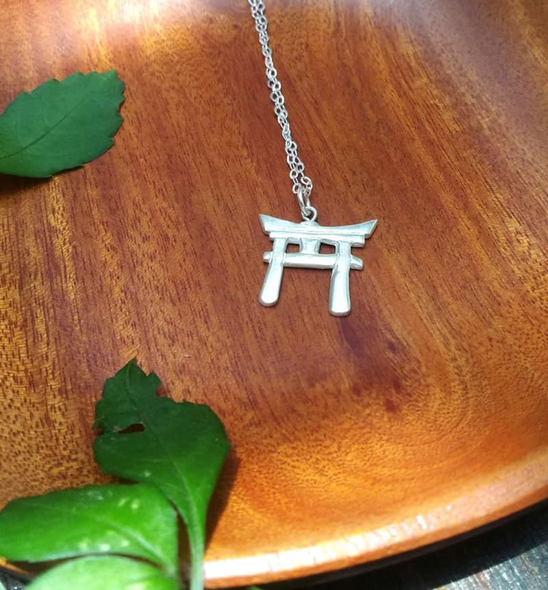 鳥居-純銀項鍊 手工製作