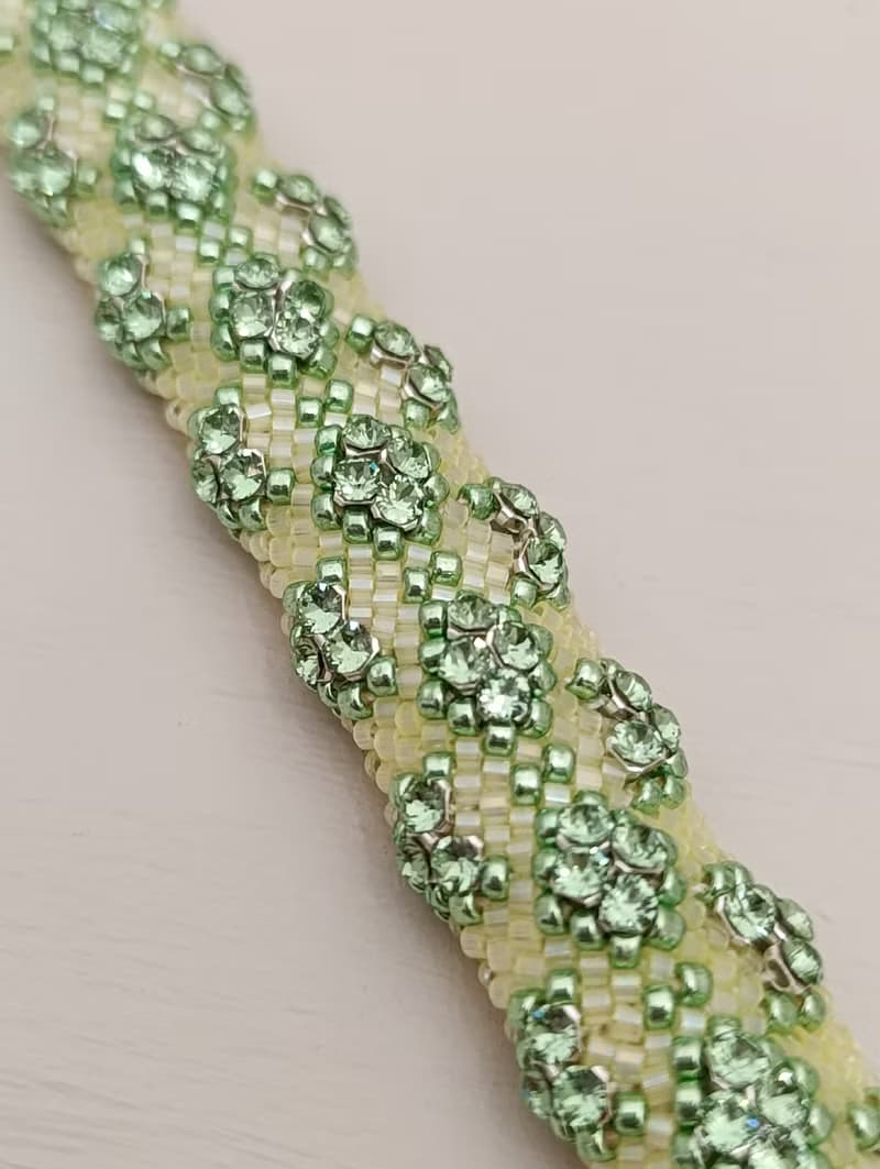 Crystal Bracelet For Women Yellow Bangle Indian Style Green Cuff Bracelet