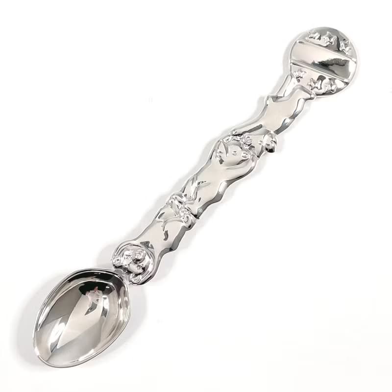 【日本直送 中古美品】ティファニー TIFFANY&Co. カトラリー ベビースプーン 食器 テディベア シルバー925 新品仕上げ済み 赤ちゃん
