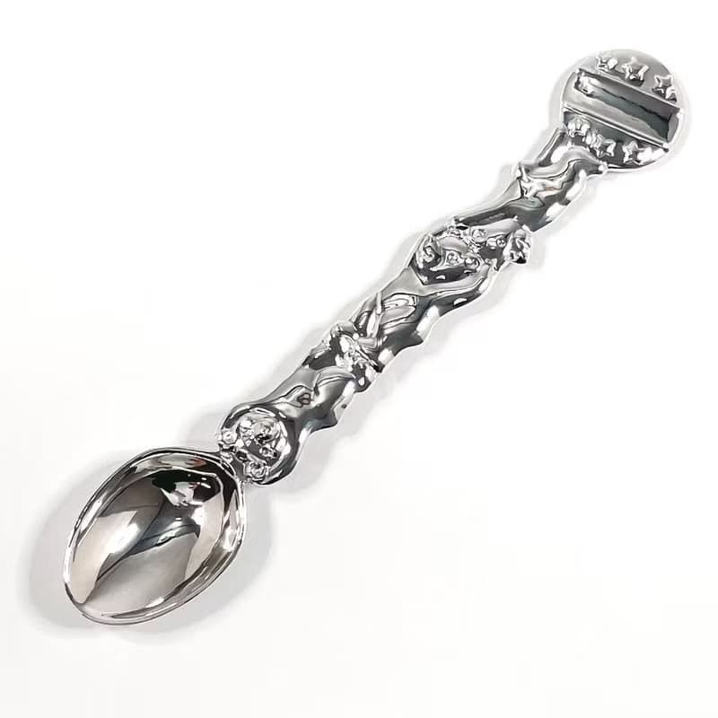 【日本直送 中古美品】ティファニー TIFFANY&Co. カトラリー ベビースプーン 食器 テディベア シルバー925 新品仕上げ済み 赤ちゃん