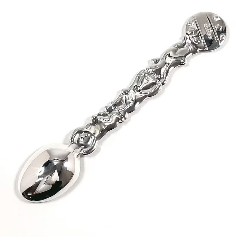 【日本直送 中古美品】ティファニー TIFFANY&Co. カトラリー ベビースプーン 食器 テディベア シルバー925 新品仕上げ済み 赤ちゃん