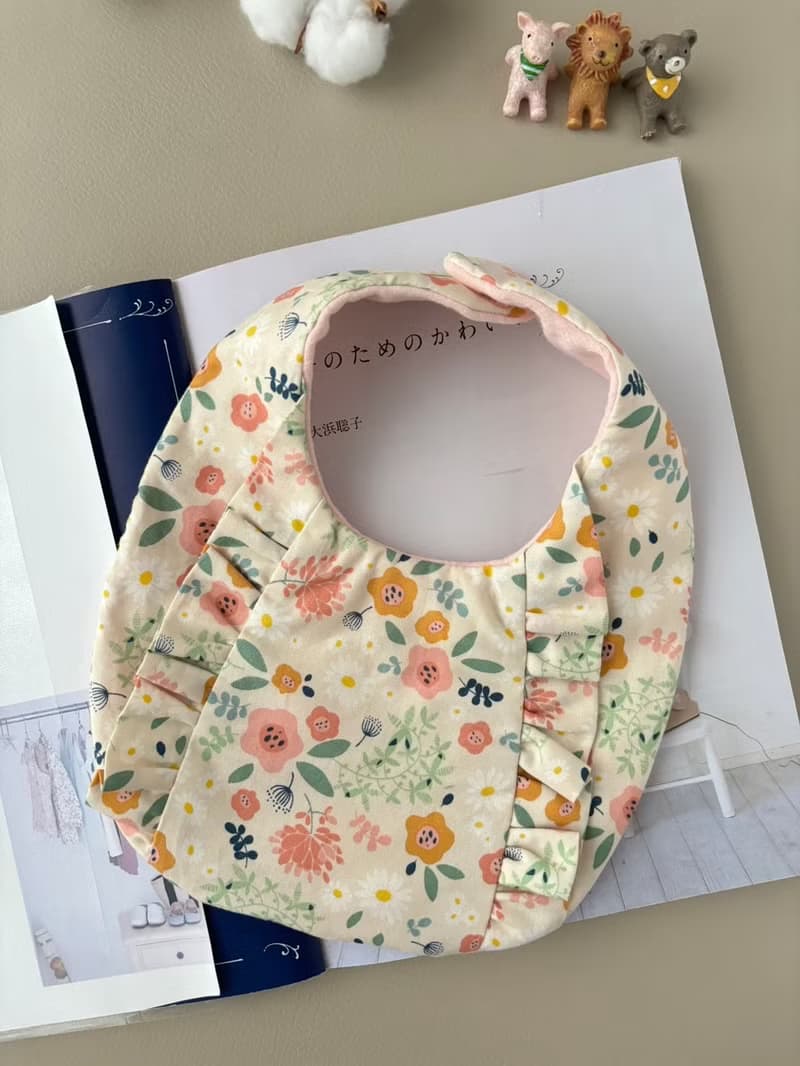 小花醬 彌月禮3件組  新生兒禮 圍兜兜   口水巾