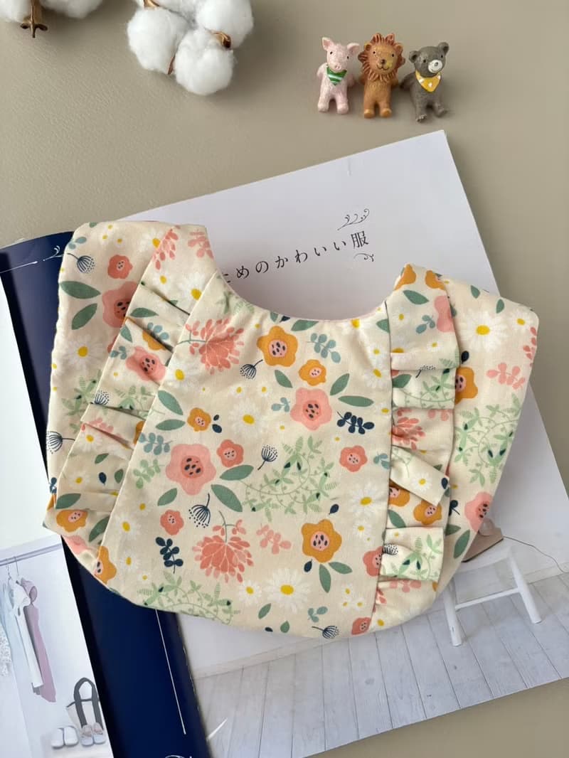 小花醬 彌月禮3件組  新生兒禮 圍兜兜   口水巾