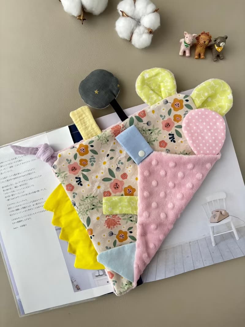 小花醬 彌月禮3件組  新生兒禮 圍兜兜   口水巾