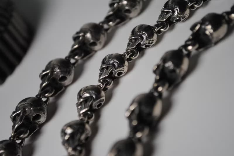 元堡製銀/手作銀飾/脊骨系列/手鍊/中骷髏手鍊/十一顆骷髏