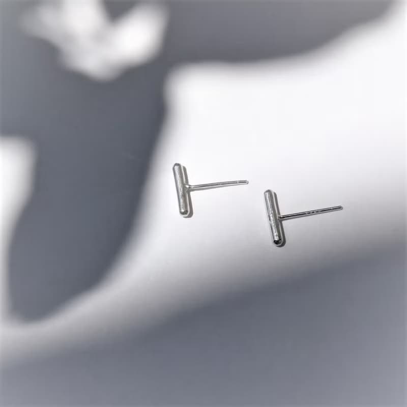 │簡約│小圓柱 • 純銀耳環 • 設計師原創